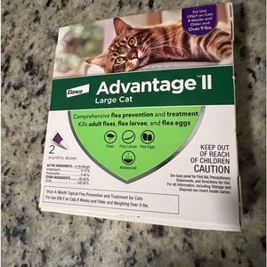 Advantage 2 for Large Cats - two doses (one box) unopened